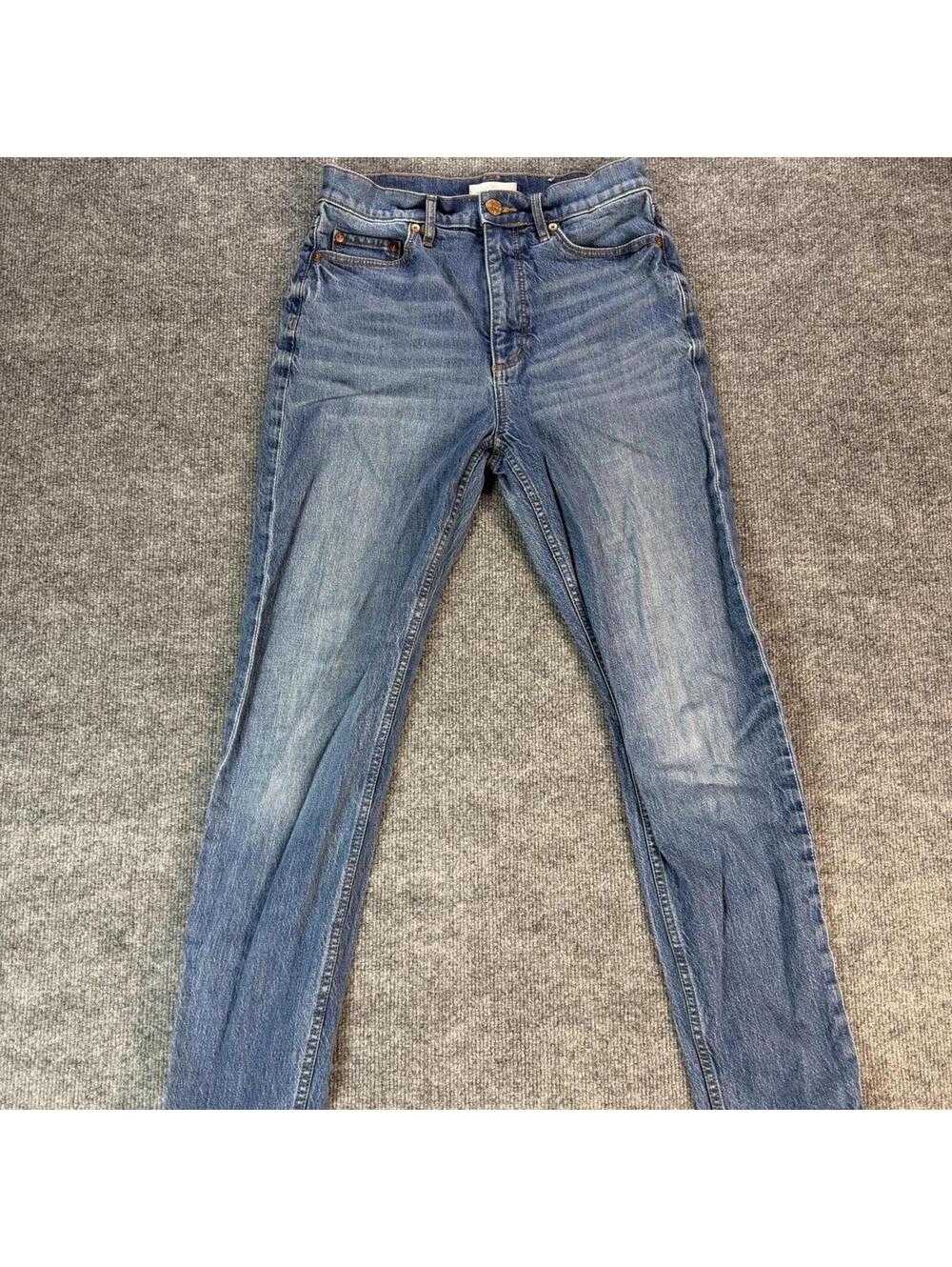 Loft Classic Blue Denim High Waist Boyfriend Jeans Size 0 - Casual Streetwear
